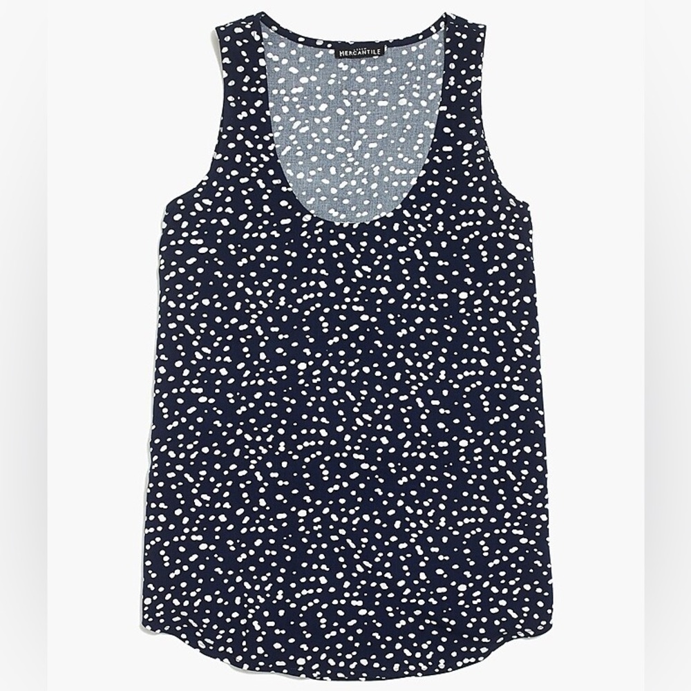 J. Crew Mercantile Sleeveless Top Abstract Polka Dot NWOT